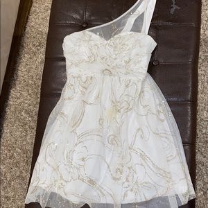 Hailey Logan White-Gold Dress